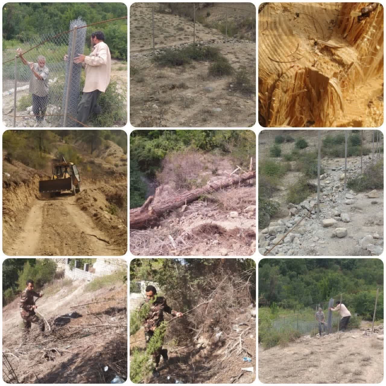 رفع تصرف در ۴ هزار متر مربع زمین ملی بخش کجور