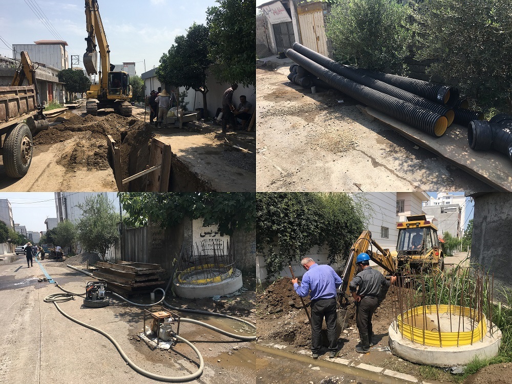 پیشرفت ۷۰ درصدی اجرای طرح فاضلاب در فریدونکنار