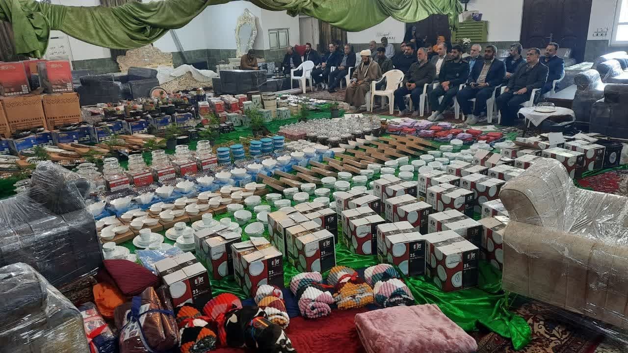 اهدای جهیزیه به ۲۰ زوج نیازمند آملی