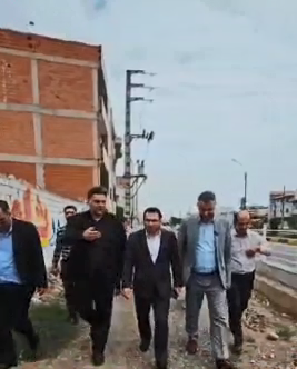 بازدید دادستان و شهردار و رئیس آبفا و معاونت عمرانی شهرداری قائمشهر در خصوص تملک املاک جنب زیرگذر قائم محله